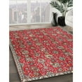 thumbnail image 3 of Ahgly Company Machine Washable Indoor Round Traditional Red Area Rugs, 3' Round, 3 of 7