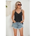 thumbnail image 3 of Summer V-neck Solid Color Sleeveless Casual Camisole For Women, 3 of 8