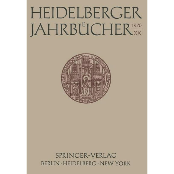 Heidelberger Jahrbücher Heidelberger Jahrbücher, Book 20, (Paperback)