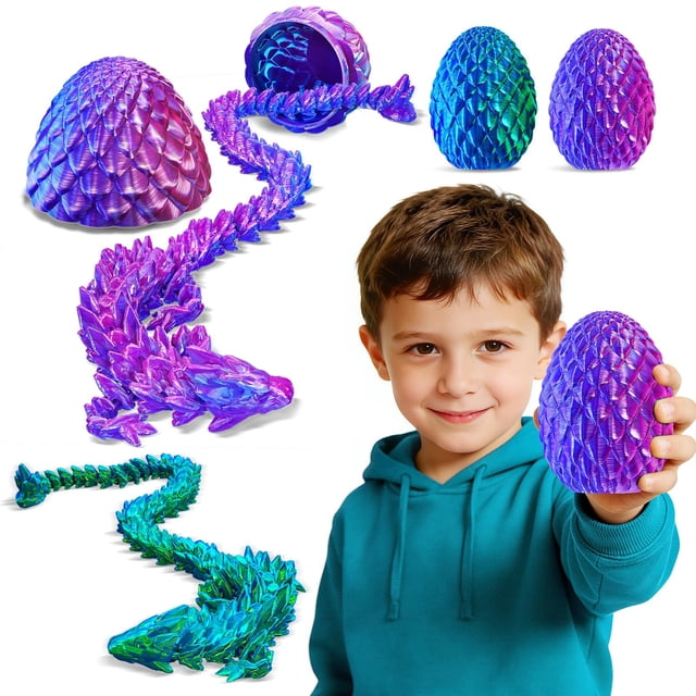 Set de Huevos de Dragón Kenthoris impresos en 3D con juguetes antiestrés para niños de 4 a 12 años