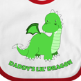 thumbnail image 4 of Inktastic Daddy's Lil' Dragon Cute Green Dragon Boys or Girls Baby Bib, 4 of 4