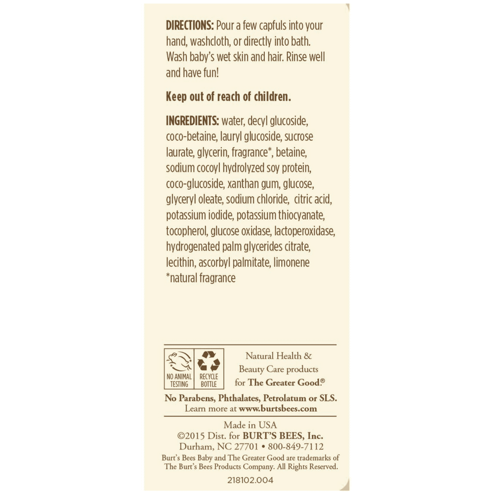 4 Pack - Burt's Bees Baby Bee Shampoo & Wash, Original 12 oz