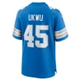 thumbnail image 3 of Men's Nike Isaac Ukwu  Blue Detroit Lions Game Jersey, 3 of 6