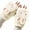White, variant on Breezora Womens Fox Gloves Winter Plush FauxFur Cute Mitten Pink