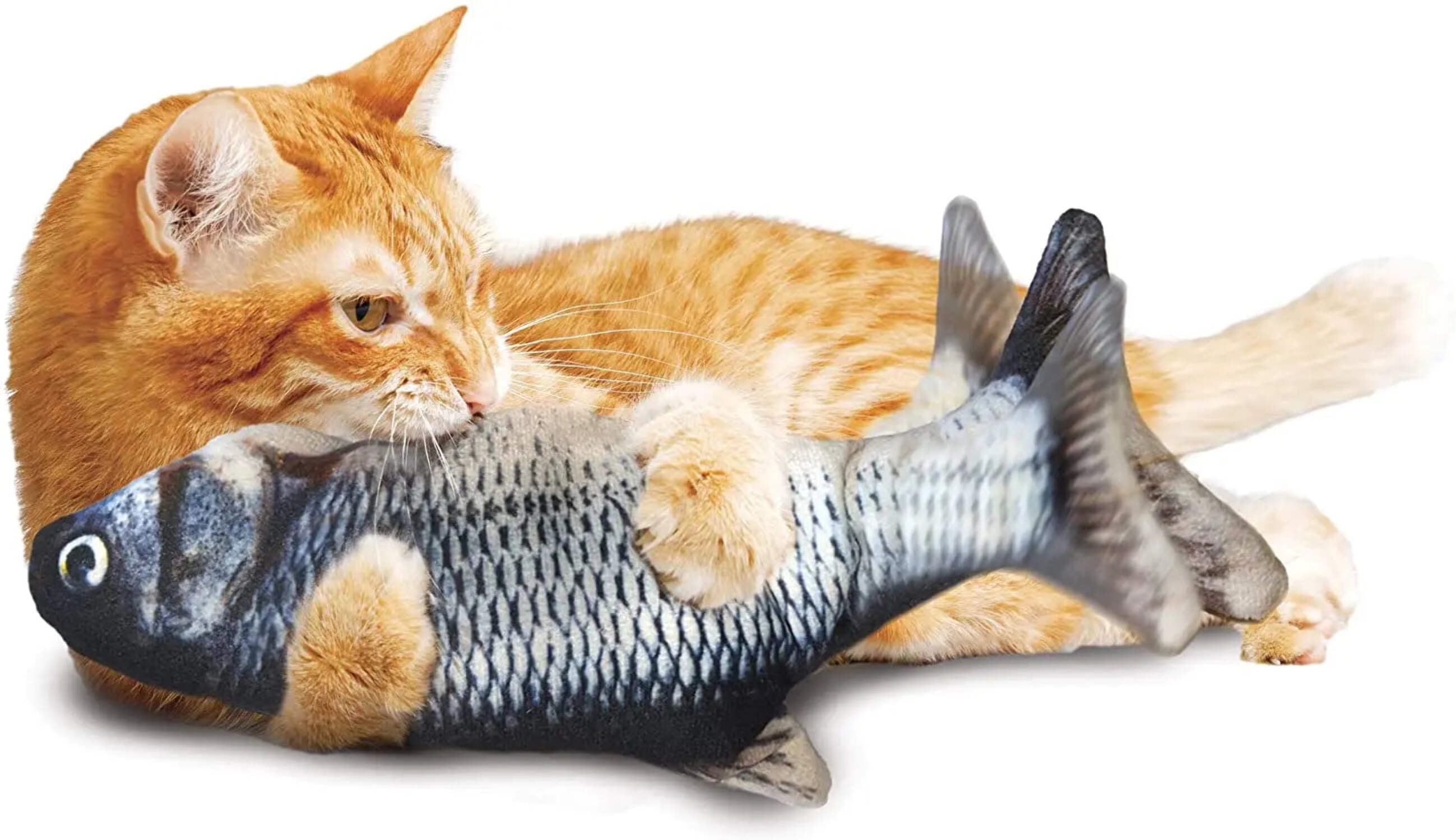 Ethical Products 077469 11.5 in. Flipping Fish Interactive Cat Toy, Multi Color