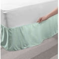 thumbnail image 2 of Aqua Bed Skirt, Retro Circles Inner Dots 60s 70s Inspired Horizontal Artwork, Elastic Bedskirt Dust Ruffle Wrap Around for Bedding Decor, 4 Sizes, Pale Blue Seafoam, by Ambesonne, 2 of 2