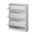 thumbnail image 3 of OXYLIFE Modern 3 Tier Shoe Cabinet for Entryway, Shoe Rack Storage Organizer White, 3 of 10