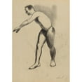 thumbnail image 3 of Karl Wiener 14x18 Black Modern Framed Museum Art Print Titled - Male Act Vii, 3 of 5