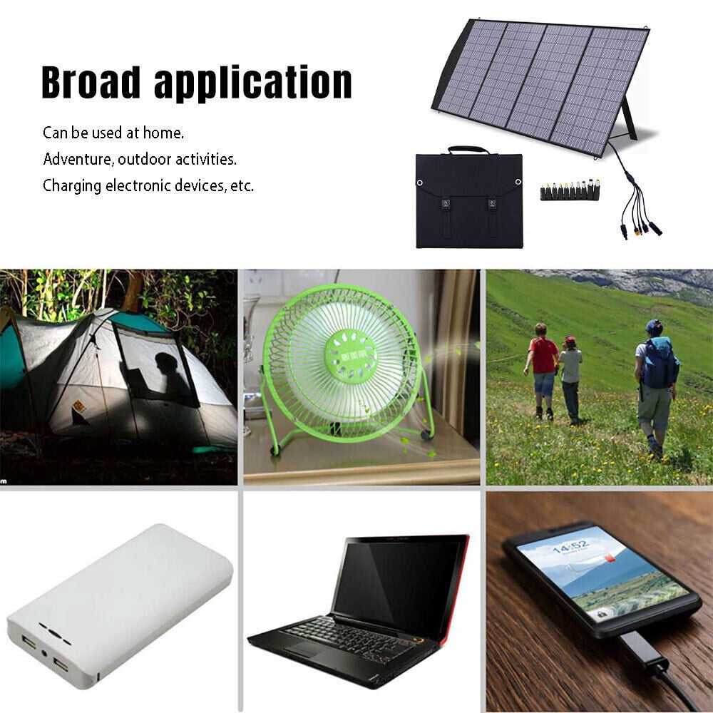 Portable Monocrystalline Solar Panel,Kepeak 200W Foldable Monocrystalline Solar Charger, Efficiency Solar Panel with MC4 Output, IP67 Waterproof for Power Stations, Camping, Hiking, Off-Grid