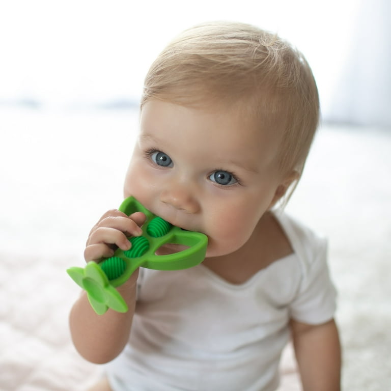 Brown's Silicone Peapod Teether and Training Toothbrush for