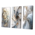 thumbnail image 3 of Designart "Fractal Spiral of Cosmic Harmony V" Fractals Wall Art Set Of 3 - Transitional Blue Gallery Wall Set For Home Decor, 3 of 6
