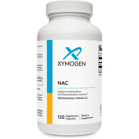 XYMOGEN NAC N-Acetyl-Cysteine 600mg - Cardiovascular, Antioxidant, Liver Detox   Immune Support Supplement - Supports Glutathione Synthesis - Non-GMO NAC Supplement (120 Capsules)