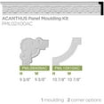 thumbnail image 6 of 2 1/2"H x 1/2"P x 94 1/2"L Acanthus Leaf Panel Moulding, 6 of 10