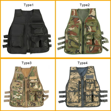 Body Armor,HURRISE 4 Types Nylon CS Game Airsoft Molle Body Armor Vest For Children,Plate