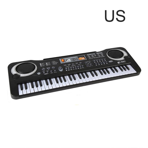 Teclado eléctrico digital Piano portátil Teclado multifuncional con micrófono Teclado de música para niños 61 teclas Eigraketly EL013898-02