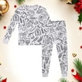 thumbnail image 4 of RMGVDSD Colorable Pajamas for Kids Diy Hand Painted Coloring Pajama Sets Long Sleeve Tops and Pants Cute Print Sleepwear for Girls Boys 7-8 Years, 4 of 8