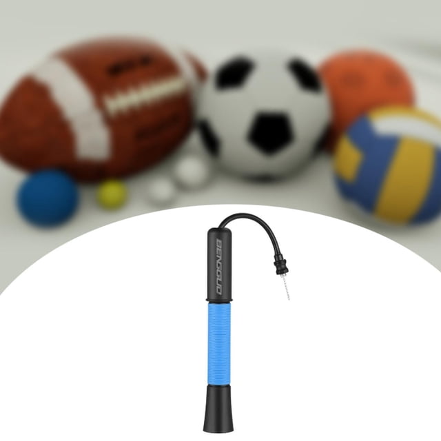 Colaxi Ball Pump with Pin Storage, Manual Pump for All Exercise Balls, Hand Pump Inflating System for Football Volleyball Rugby Ball Black and Blue
