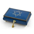 thumbnail image 1 of Handcrafted Royal Blue Music Jewelry Box with Star of David Inlay - Swan Lake, 1 of 2