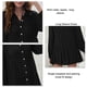 thumbnail image 2 of Vestido De Manga Larga Para Mujer, Vestido Camisero De Un Solo Pecho, Tiro Medio, Cintura Regular, Empalme De Poliéster, Color Puro Para El Trabajo ANGGREK Negro M, 2 of 6