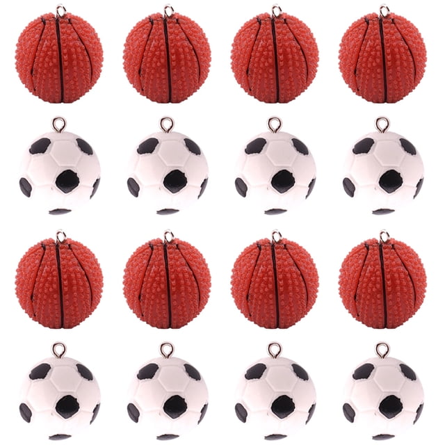 Miangastore Bijoux de Basketball Accessoires Décoratifs Résine 16 Pcs 2.8x2.4x2.4In