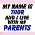 thumbnail image 2 of CafePress - My Name Is Thor And I Live With My Parents Infant - Baby Light Bodysuit, Size Newborn - 24 Months, 2 of 4
