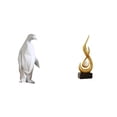 thumbnail image 1 of Figura De Resina De Pingüino En Forma De Llama, Escultura De Arte Moderno, Adorno Decorativo, Artesanía Coleccionable Para Inauguración De La Casa, Mesa, Dormitorio, Oficina, Armario, Sala, 1 of 8