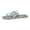 Blue, variant on Casual Denim Sequin Slides, Boho Sequin Sandals, Summer Party Flip Flops, Women's Denim Sequin Flip Flops, Double Buckle Strap Thong Sandals With Sparkly Fabric, Dark Blue 6