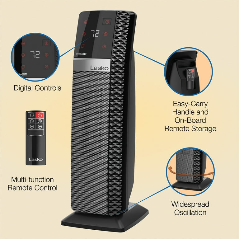 Lasko Elite Collection Ceramic Tower Space Heater with