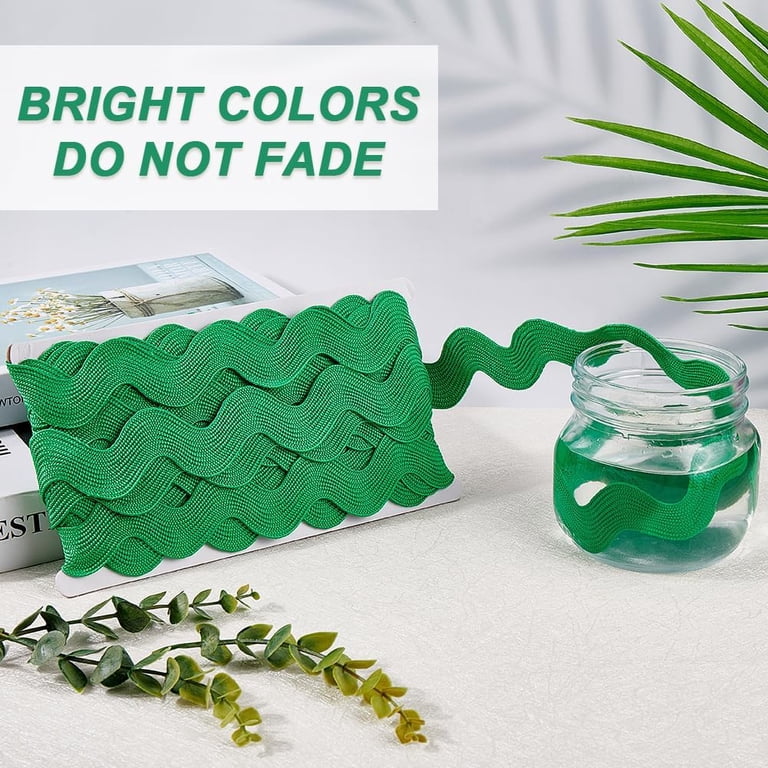 10 Yard 1.58 Inch Large Christmas Green RIC Rac Trim Wave Bending