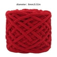thumbnail image 3 of 1 Pc 100g Fluffy Chenille Chunky Yarn for Crocheting 100g(65.6yd) - People Yarn for Crocheting Soft - Velvet Yarns for Crochet Blanket - Amigurumi Crochet Yarns, Red, 3 of 3
