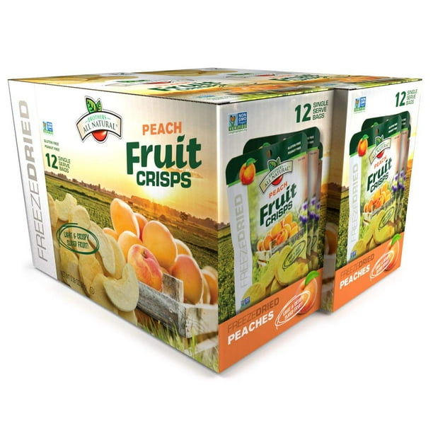 Brothers All Natural Fruit Crisps Yellow Peach 0 28 Ounce Bags Pack Of 24 Walmart Com