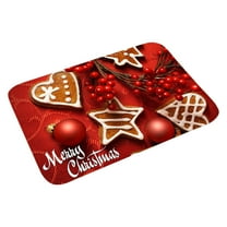 Merry Christmas Decorative Kitchen Mats, Red Funny Text Kitchen Rug Anti Fatigue Waterproof Stain Resistant Floor Rug, Christmas Door Mat Non Slip Cushioned Floor Mat, 40*60CM