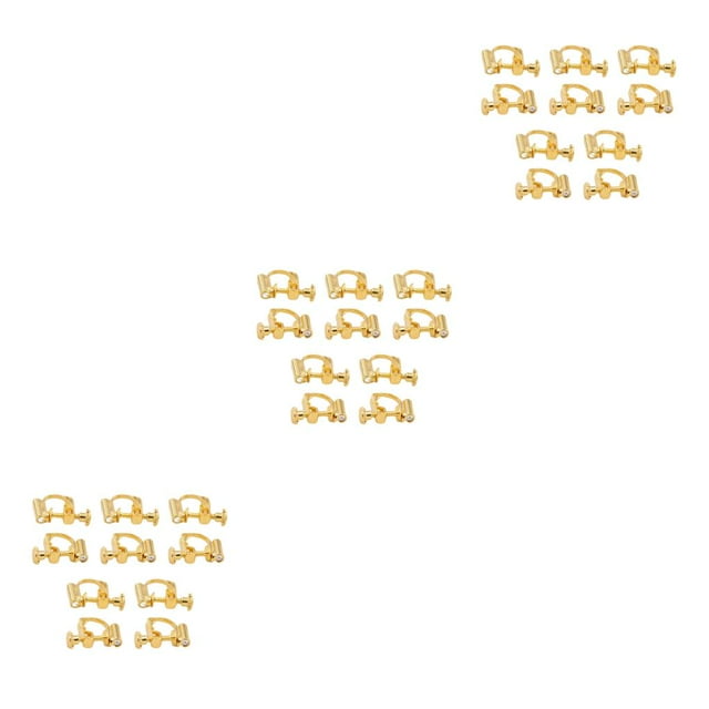 Wisewang 10 Pcs Clips d'Oreilles Convertisseurs Accessoires Boucles d'Oreilles Composants Bijoux Résistants à l'Usure Type5 3Ensemble