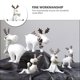 thumbnail image 3 of CHICHUMID 1Pc Resin Deer Ornament White Desktop Adornment for Office Home Decoration, 3 of 8
