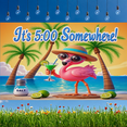 thumbnail image 6 of Beach Party Banner Flamingo Tropical Design Colorful Background for Summer Party Outdoor Beach Event Tropical Decor, 6 of 9