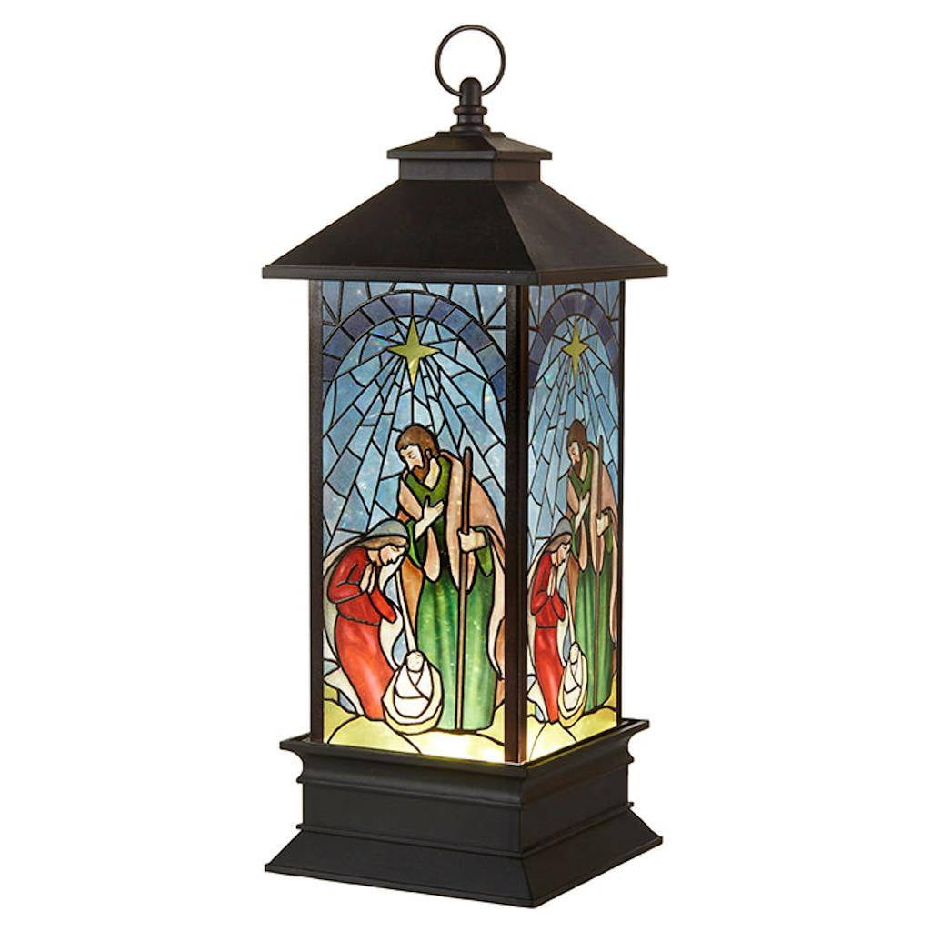 RAZ Imports 07946 10.5" Battery Operated Black Nativity Lighted Water
