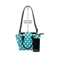thumbnail image 3 of Zufioo Sky Blue And White Polka Dot Print Leather Rivet Shoulder Bag, Microfiber PU Leather Adjustable Shoulder Strap Handbag, Ideal Gift for Women-One Size, 3 of 6
