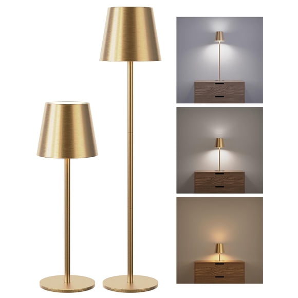 Lámpara de mesa inalámbrica JACKYLED, 3 alturas ajustables, 5000 mAh