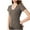 Coffee Short Sleeve for Women, variant on Women's Short Sleeve Crew Neck Zip Front Blouse Fitted Stretchy Daily Work Casual Top Black M