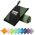 thumbnail image 1 of Toalla de Viaje ZIUDBOC Microfibra de Secado Rápido Súper Absorbente Verde Ejército, 1 of 7