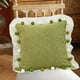 thumbnail image 4 of Funda de almohada de flores bordadas en verde - Cojín de sofá de poliéster de 45x45 cm para salón, 1 pc, 4 of 5