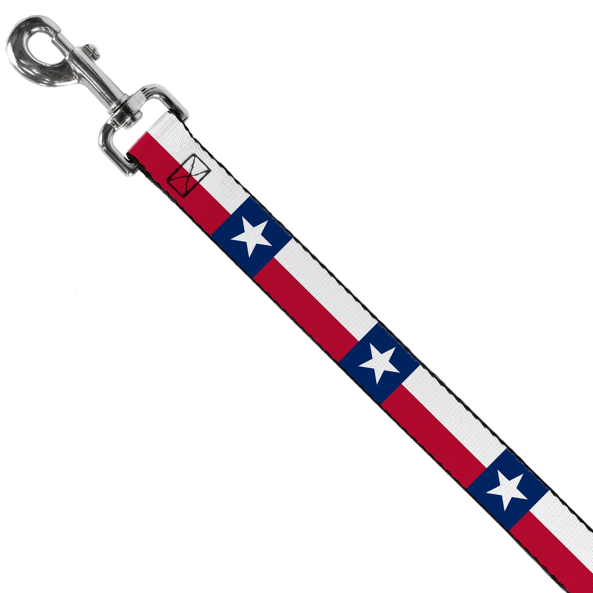 Buckle-Down Pet Leash, Dog Leash, Texas Flag Continuous Repeat, 6 Feet Long 1.0 Inch Wide
