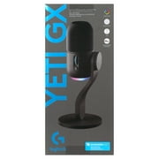 Logitech Yeti GX Wired Supercardioid Dynamic Gaming Microphone with LIGHTSYNC RGB Lights, Black