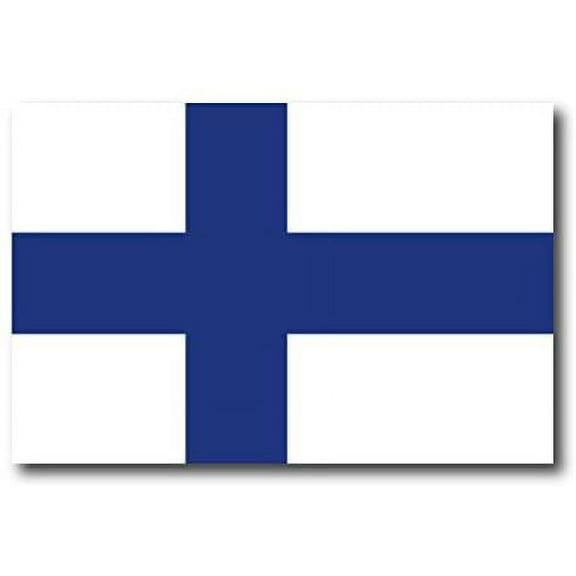 Finland Finnish Flag Car Decal - 3" x 5"