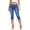 Light Blue, variant on Women Mid Rise Capri Pants with Cuffed Hem Stretch Slim Fit Fashion Daily Casual Outdoor Trousers