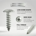 thumbnail image 5 of Shopcorp 18-8 Stainless Steel #10 Phillips Drive, Truss Head 1/2 Inch Sheet Metal Screw – Self-Tapping, Full Thread (Pack of 200), 5 of 7