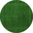 thumbnail image 1 of Ahgly Company Indoor Round Abstract Green Contemporary Area Rugs, 4' Round, 1 of 1