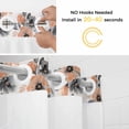 thumbnail image 2 of Spring Floral No Hooks Shower Curtain with Snap-in Liner Watercolor Black Orange Flowers Rustic Farmhouse Shower Curtains for Bathroom, Waterproof, Easy Install, Washable 36"x78", 2 of 9