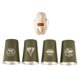 thumbnail image 4 of Juego de 4 tazas de acero inoxidable para acampar al aire libre para picnic, barbacoa, cerveza, café, vino, verde militar, 4 of 10