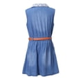 thumbnail image 2 of Richie House Girls' Sweet Denim Dress with Fancy Buttons RH2128, 2 of 7